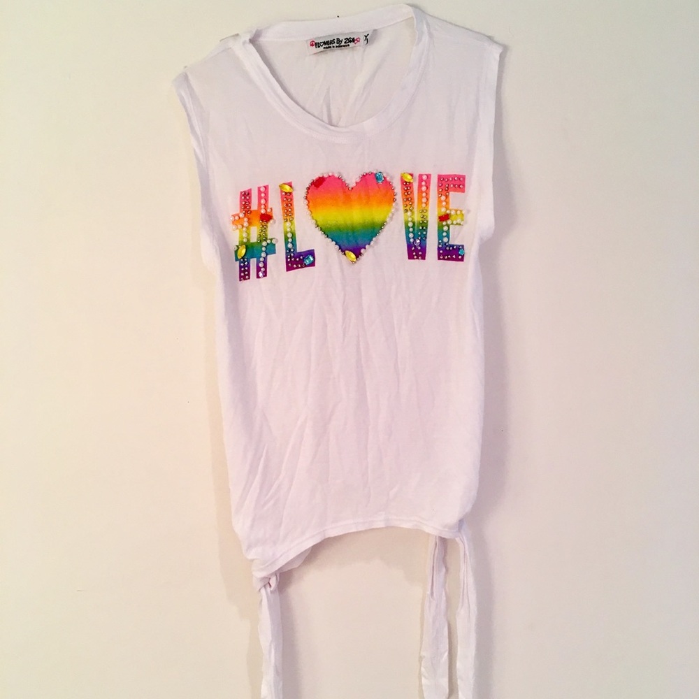 Girls' Bejeweled Self-Tie Tee